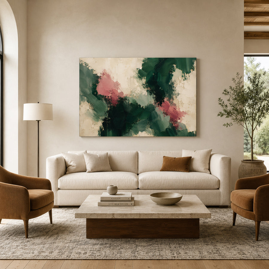 Wild Garden Expressionist Abstract Canvas Art