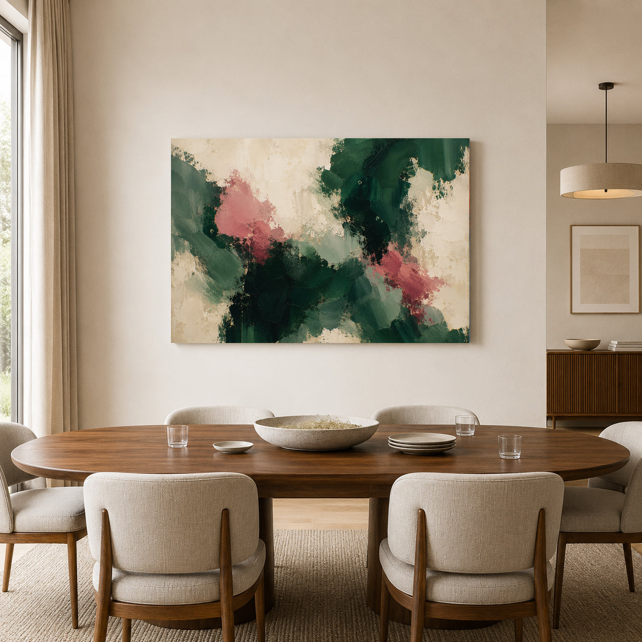 Wild Garden Expressionist Abstract Canvas Art