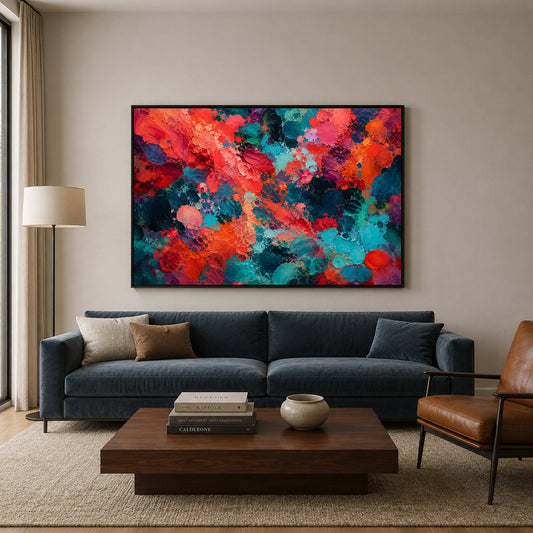 Chromatic Rush Contemporary Abstract Canvas Art