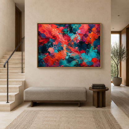 Chromatic Rush Contemporary Abstract Canvas Art