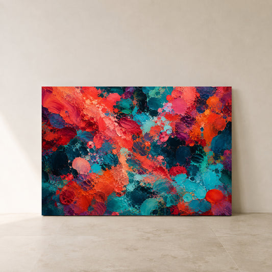 Chromatic Rush Contemporary Abstract Canvas Art