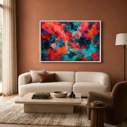 Chromatic Rush Contemporary Abstract Canvas Art