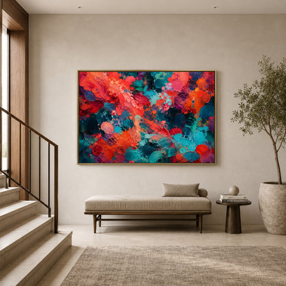 Chromatic Rush Contemporary Abstract Canvas Art