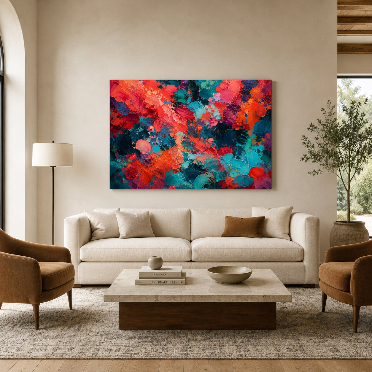 Chromatic Rush Contemporary Abstract Canvas Art