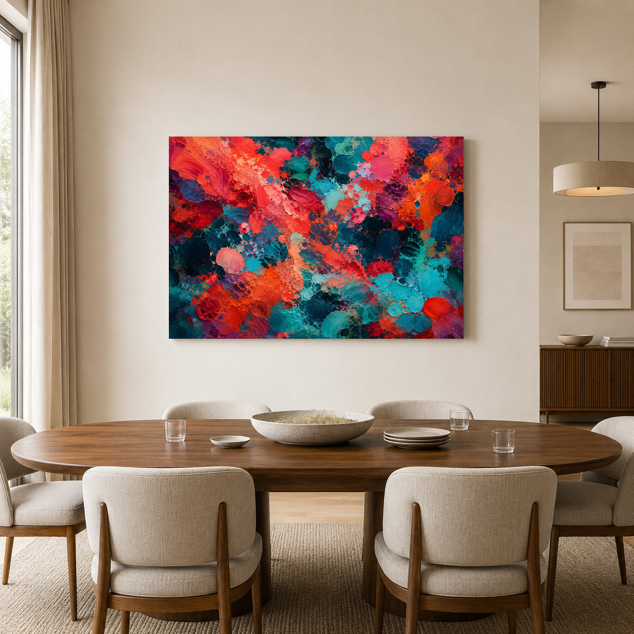 Chromatic Rush Contemporary Abstract Canvas Art