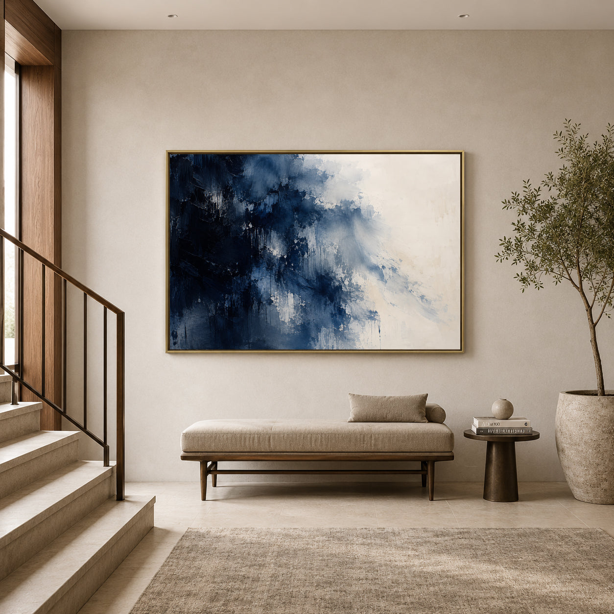 Into the Deep Expressive Abstract Canvas Art