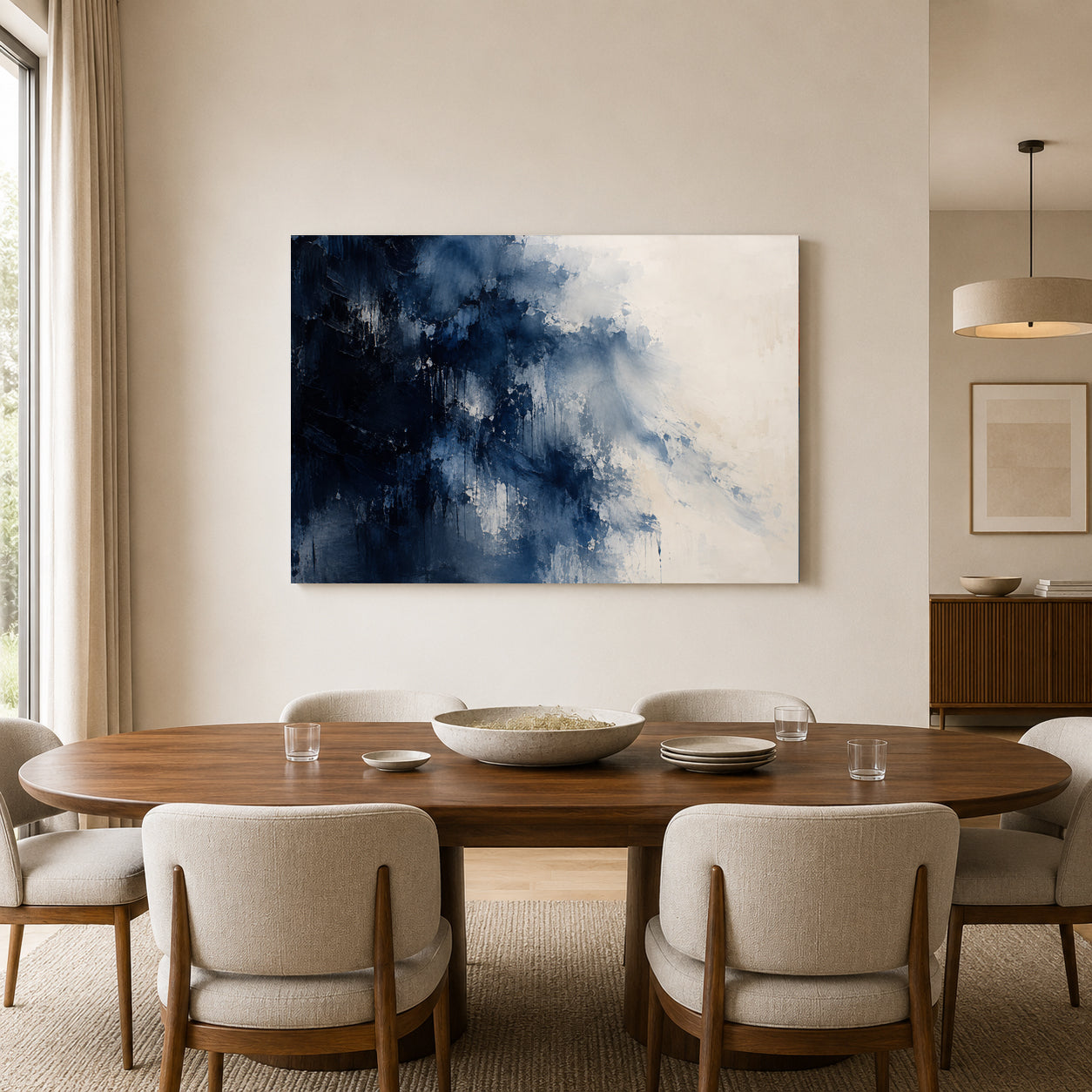 Into the Deep Expressive Abstract Canvas Art