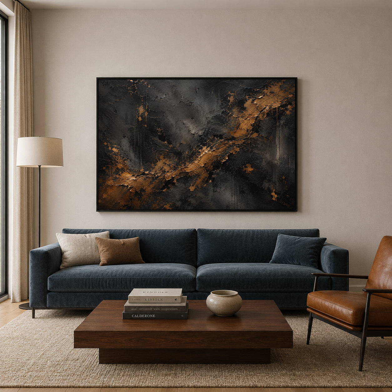 Forged Earth Luxury Textured Modern Canvas Art