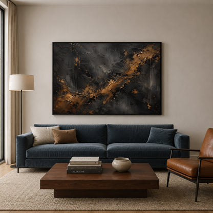 Forged Earth Luxury Textured Modern Canvas Art
