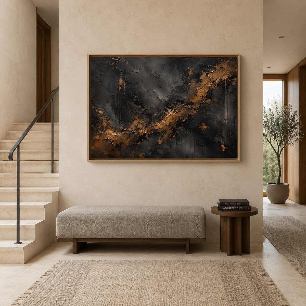 Forged Earth Luxury Textured Modern Canvas Art