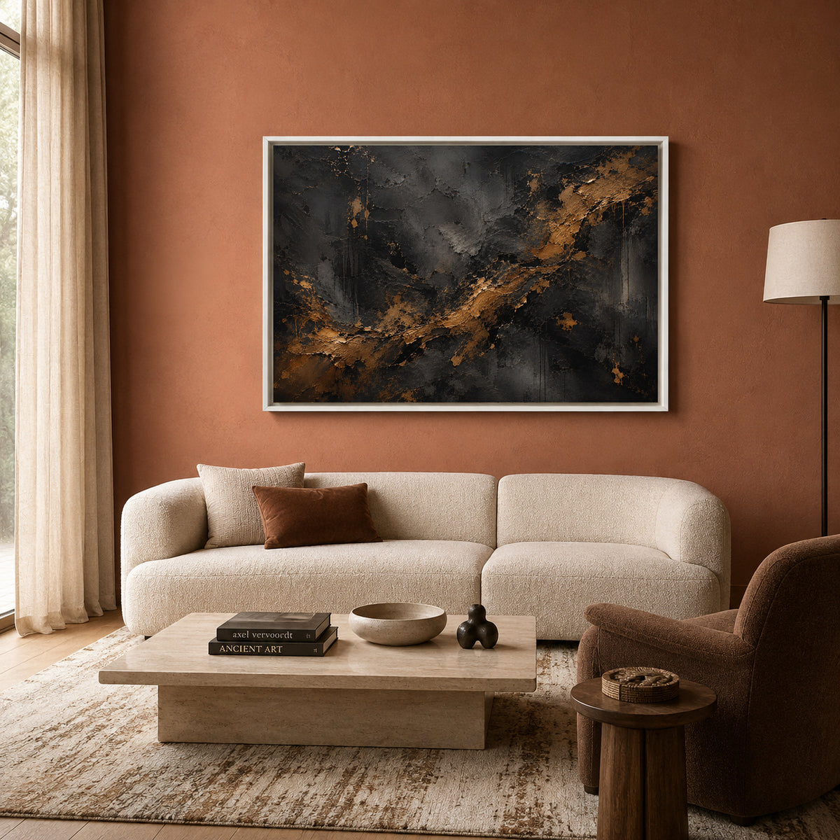 Forged Earth Luxury Textured Modern Canvas Art