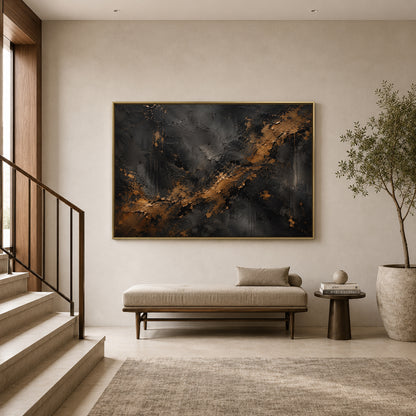 Forged Earth Luxury Textured Modern Canvas Art