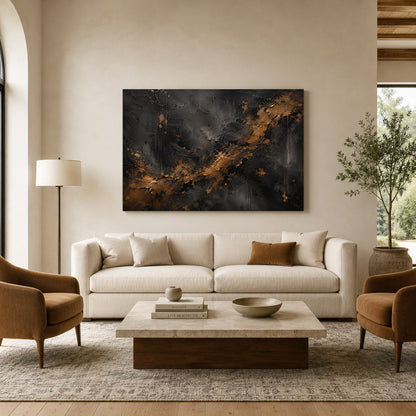 Forged Earth Luxury Textured Modern Canvas Art
