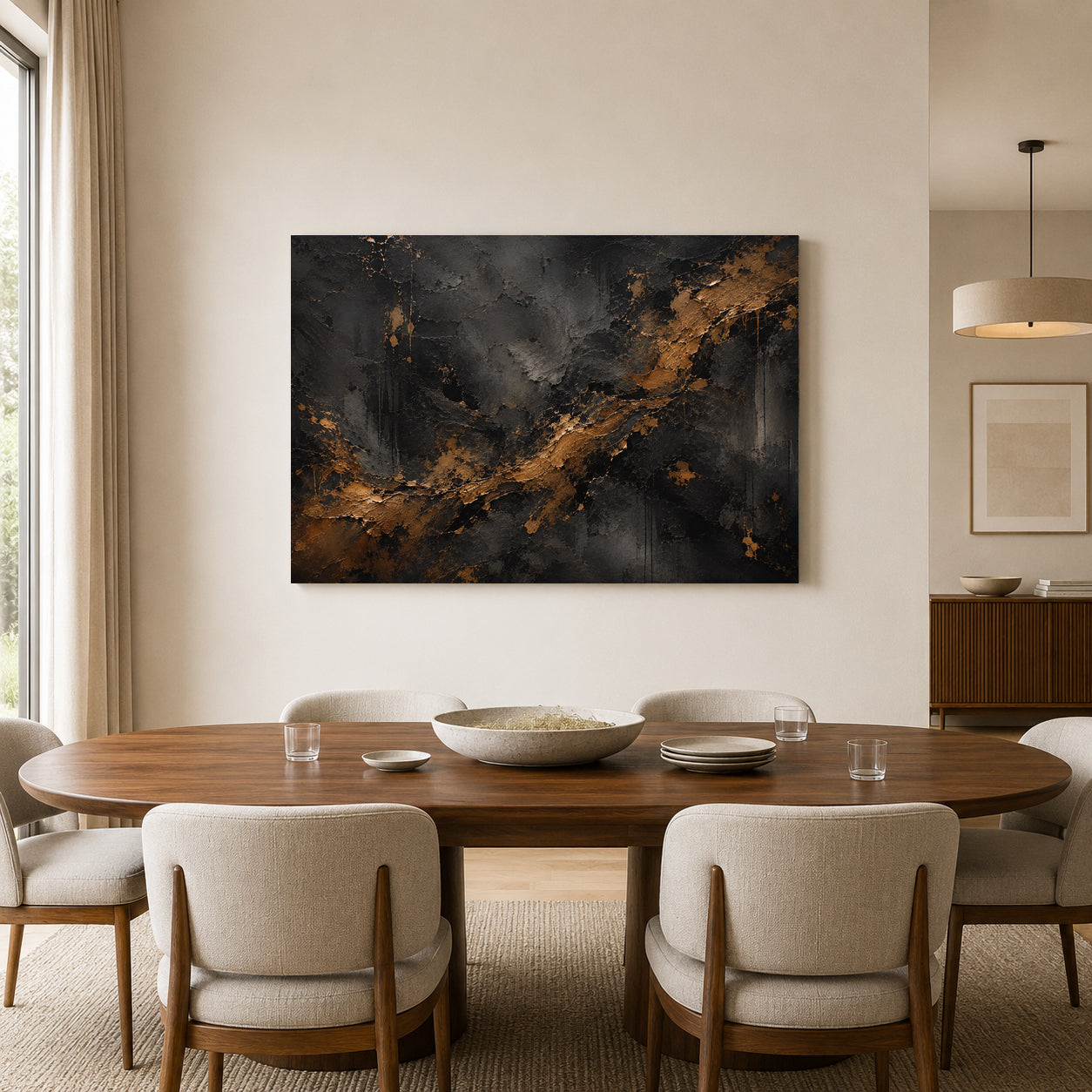 Forged Earth Luxury Textured Modern Canvas Art