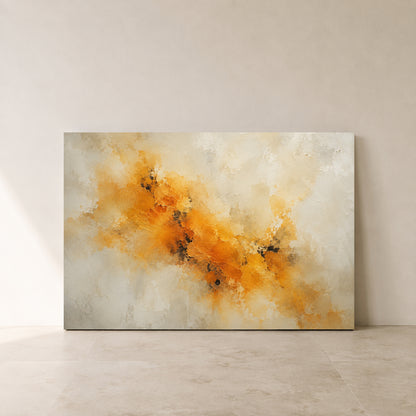 Amber Drift Contemporary Textured Abstract Canvas Art