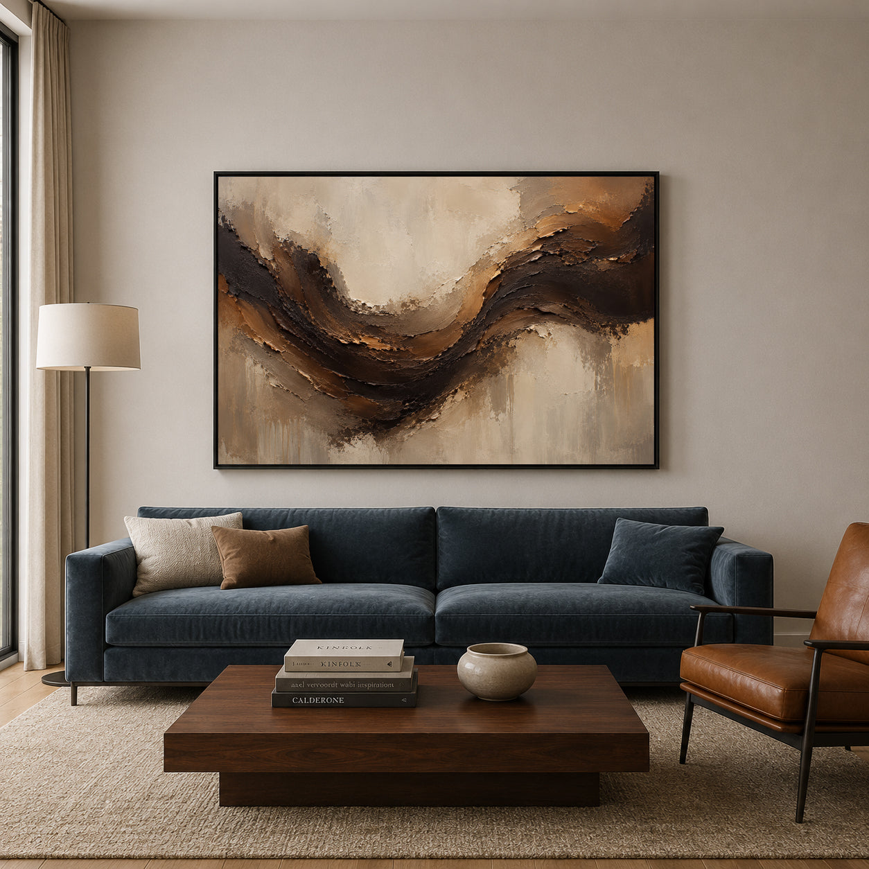 Earthbound Flow Organic Textured Abstract Canvas Art