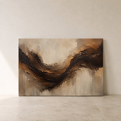 Earthbound Flow Organic Textured Abstract Canvas Art