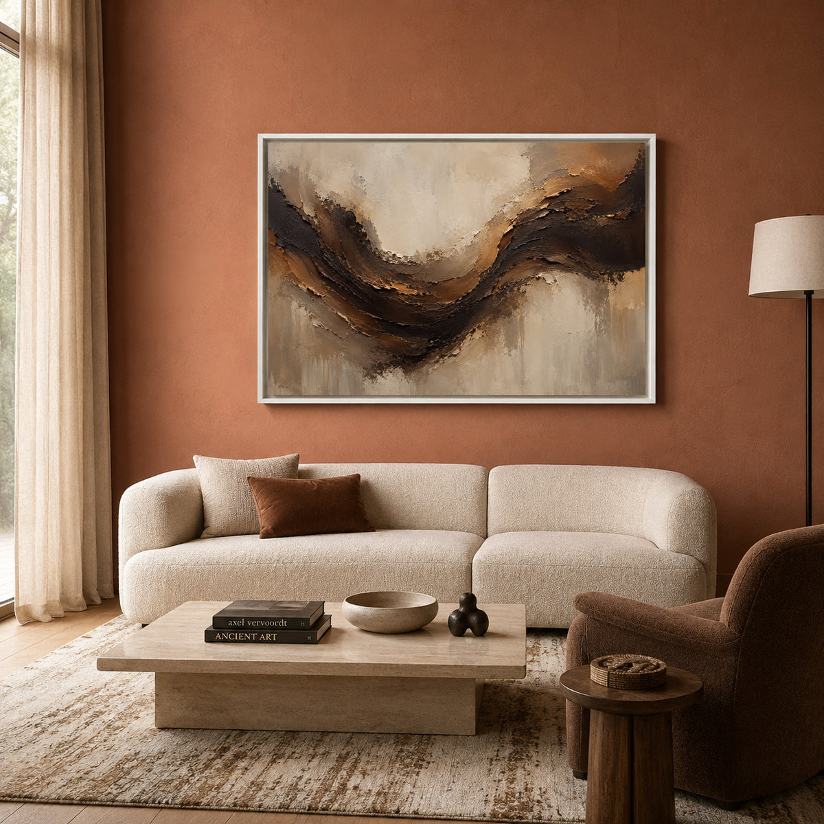 Earthbound Flow Organic Textured Abstract Canvas Art