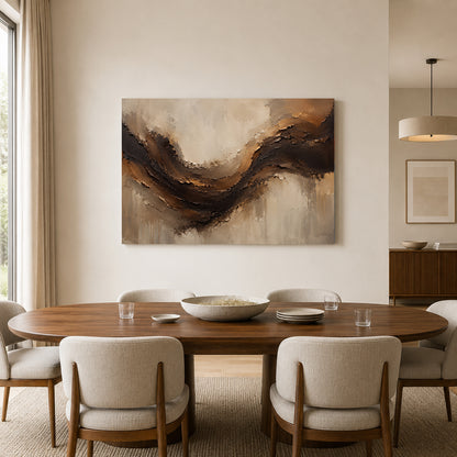 Earthbound Flow Organic Textured Abstract Canvas Art