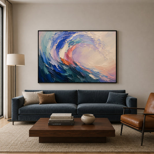 Tidal Motion Contemporary Abstract Canvas Wall Art