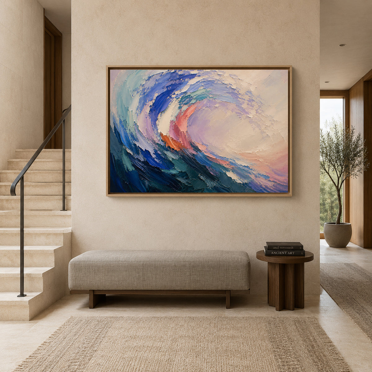 Tidal Motion Contemporary Abstract Canvas Wall Art