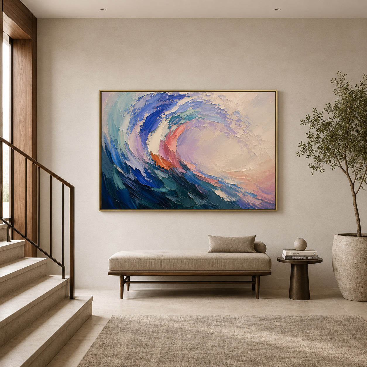 Tidal Motion Contemporary Abstract Canvas Wall Art