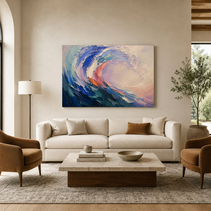 Tidal Motion Contemporary Abstract Canvas Wall Art