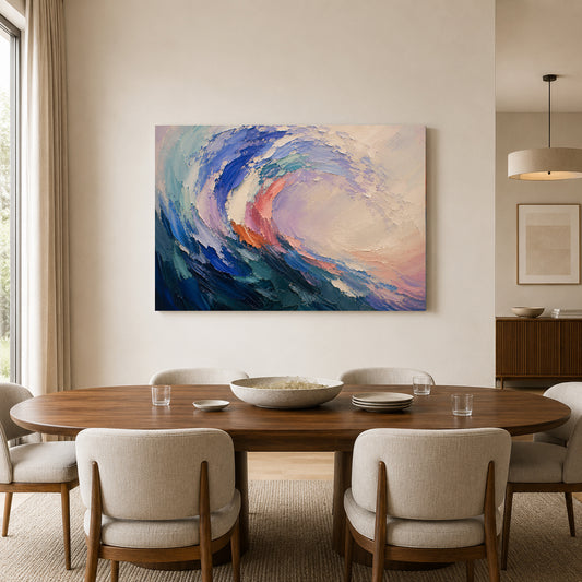 Tidal Motion Contemporary Abstract Canvas Wall Art