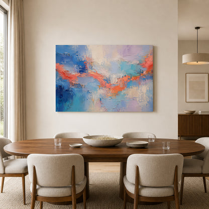 Between Horizons Contemporary Textured Abstract Canvas Wall Art