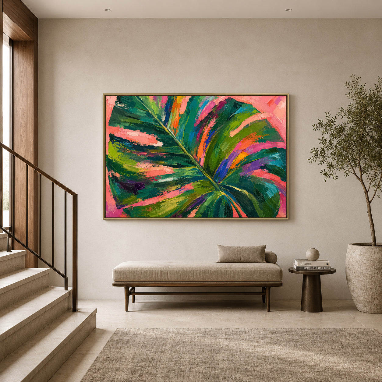 Wild Canopy Expressive Botanical Abstract Canvas Wall Art