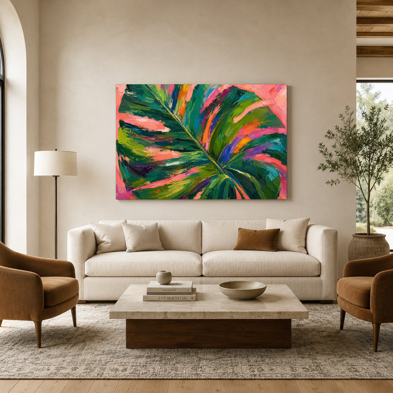 Wild Canopy Expressive Botanical Abstract Canvas Wall Art
