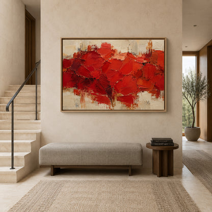 Scarlet Grove Textured Abstract Forest Canvas Wall Art