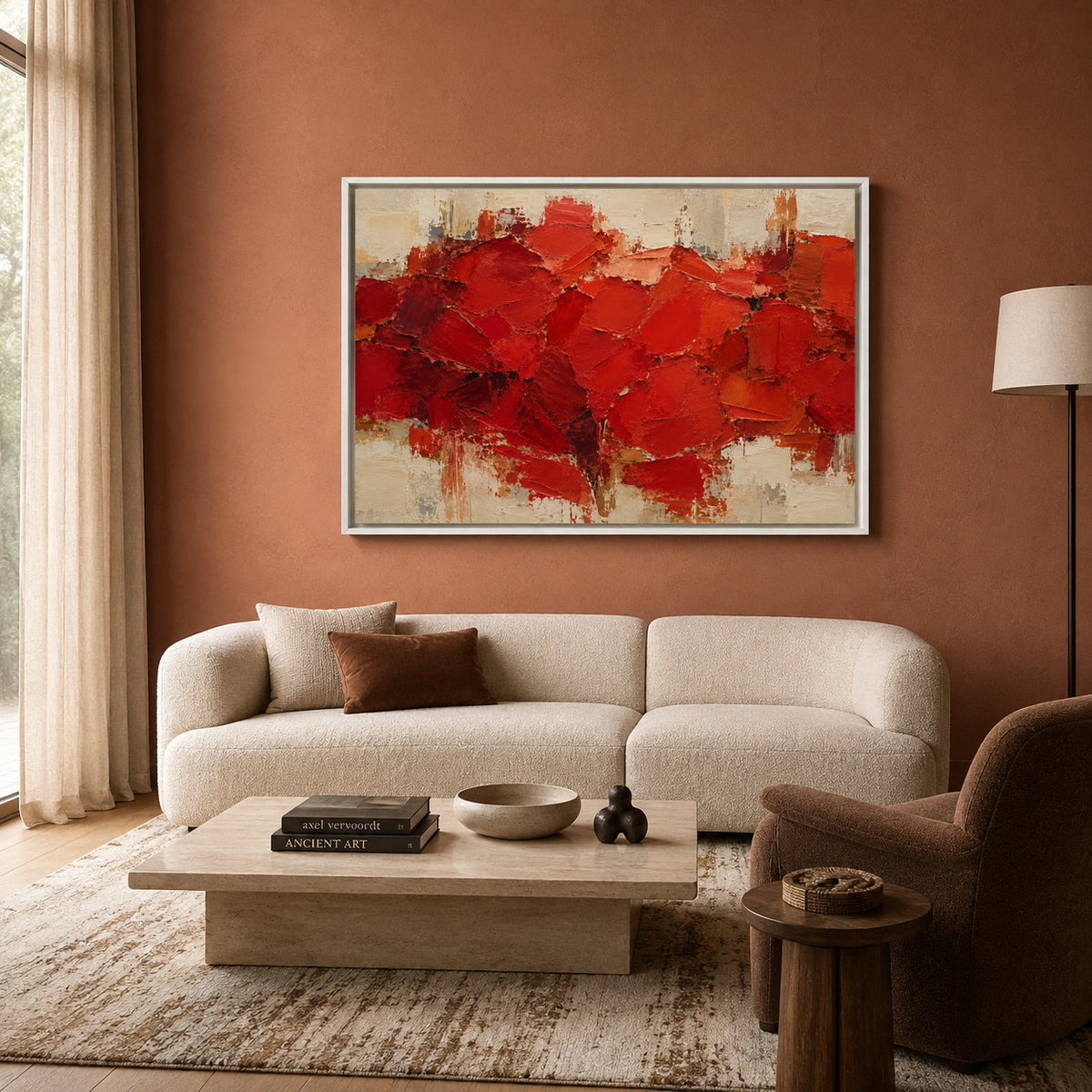 Scarlet Grove Textured Abstract Forest Canvas Wall Art