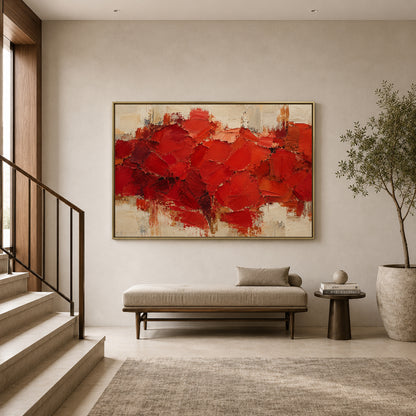 Scarlet Grove Textured Abstract Forest Canvas Wall Art