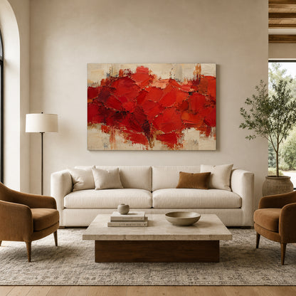 Scarlet Grove Textured Abstract Forest Canvas Wall Art
