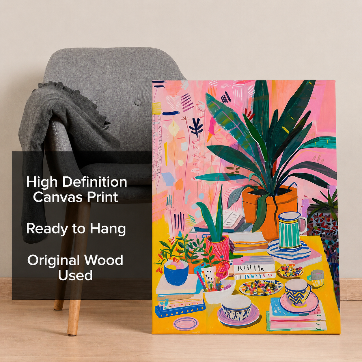 Maximalist Colourful Oil Painting Wall Art for Modern Decor