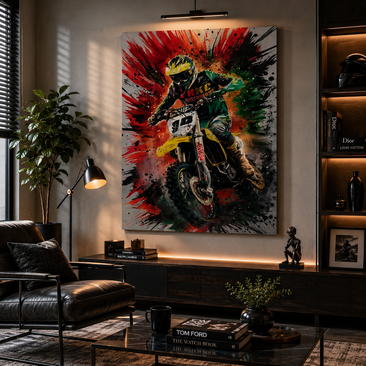 Speed Burst Racing Wall Art Painting for Modern Home Décor