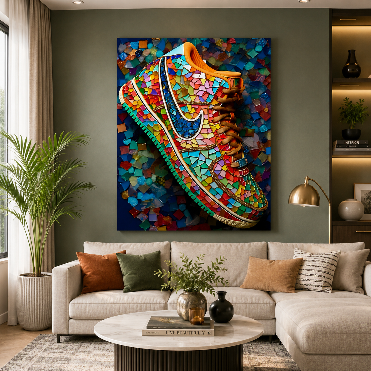 Street Glass Drip Wall Art Painting for Urban Modern Decor