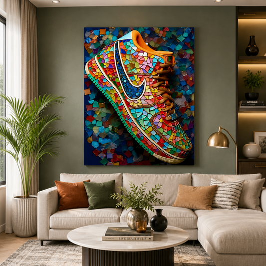 Street Glass Drip Wall Art Painting for Urban Modern Decor