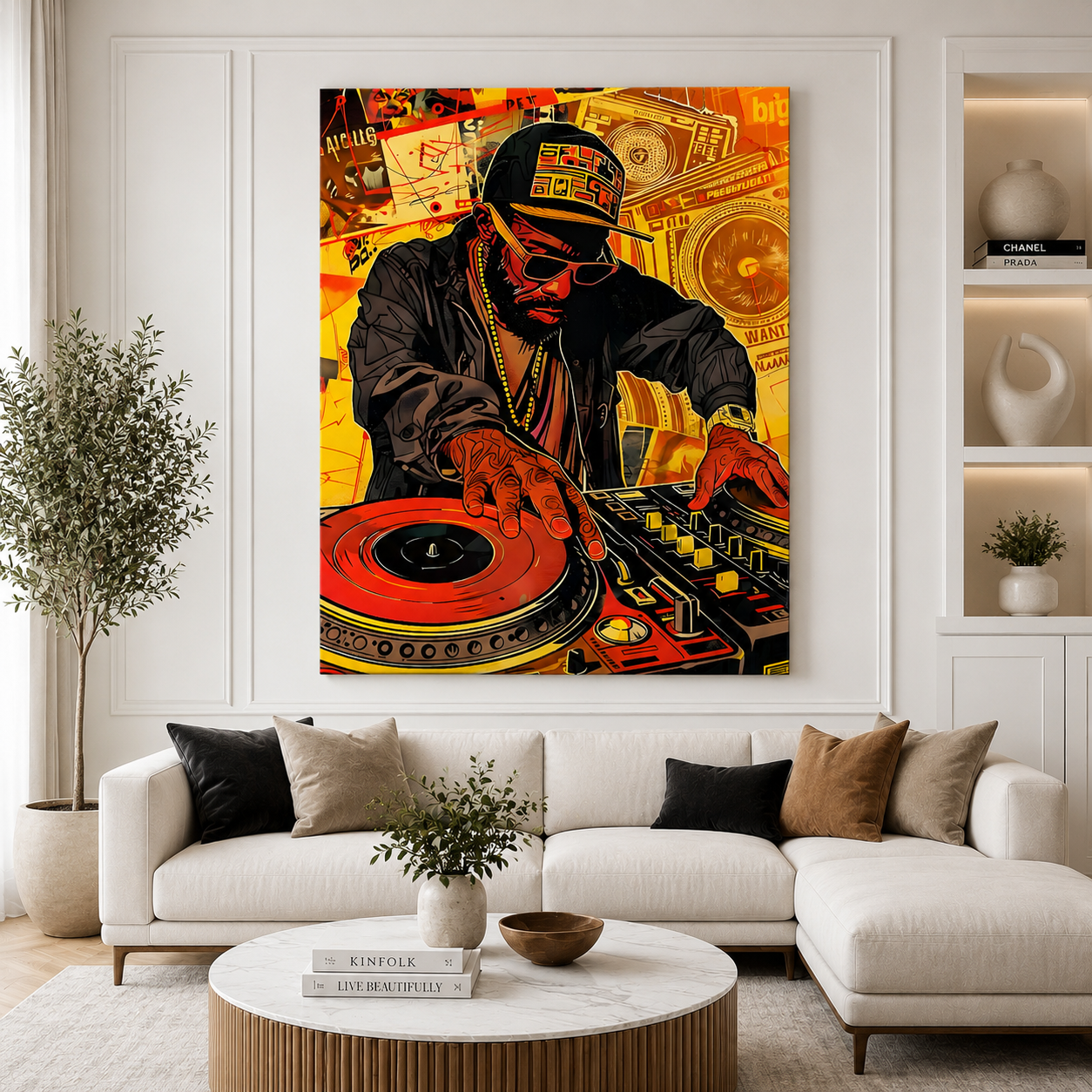 Hip-Hop Frequencies Wall Art Painting for Urban Style Decor