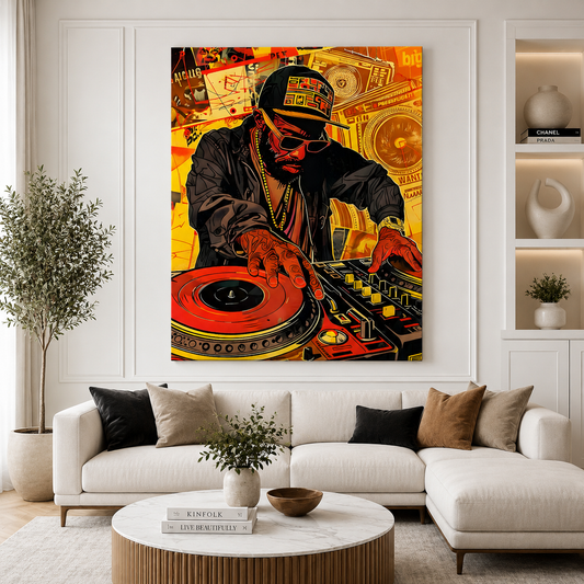 Hip-Hop Frequencies Wall Art Painting for Urban Style Decor