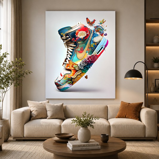 Urban Bloom Runner Wall Art Painting for Modern Home Decor