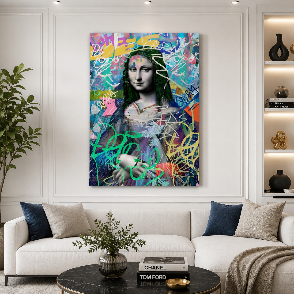 Mona Lisa Maximalist Altered Wall Art Print for Modern Decor