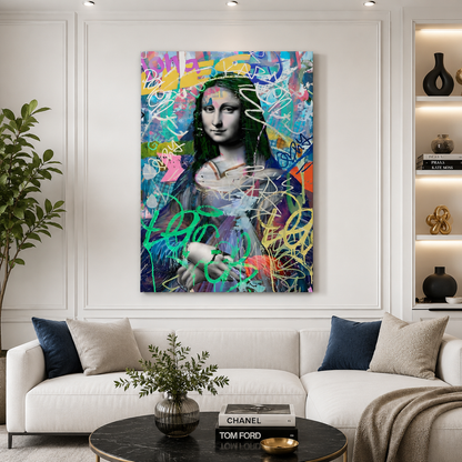 Mona Lisa Maximalist Altered Wall Art Print for Modern Decor