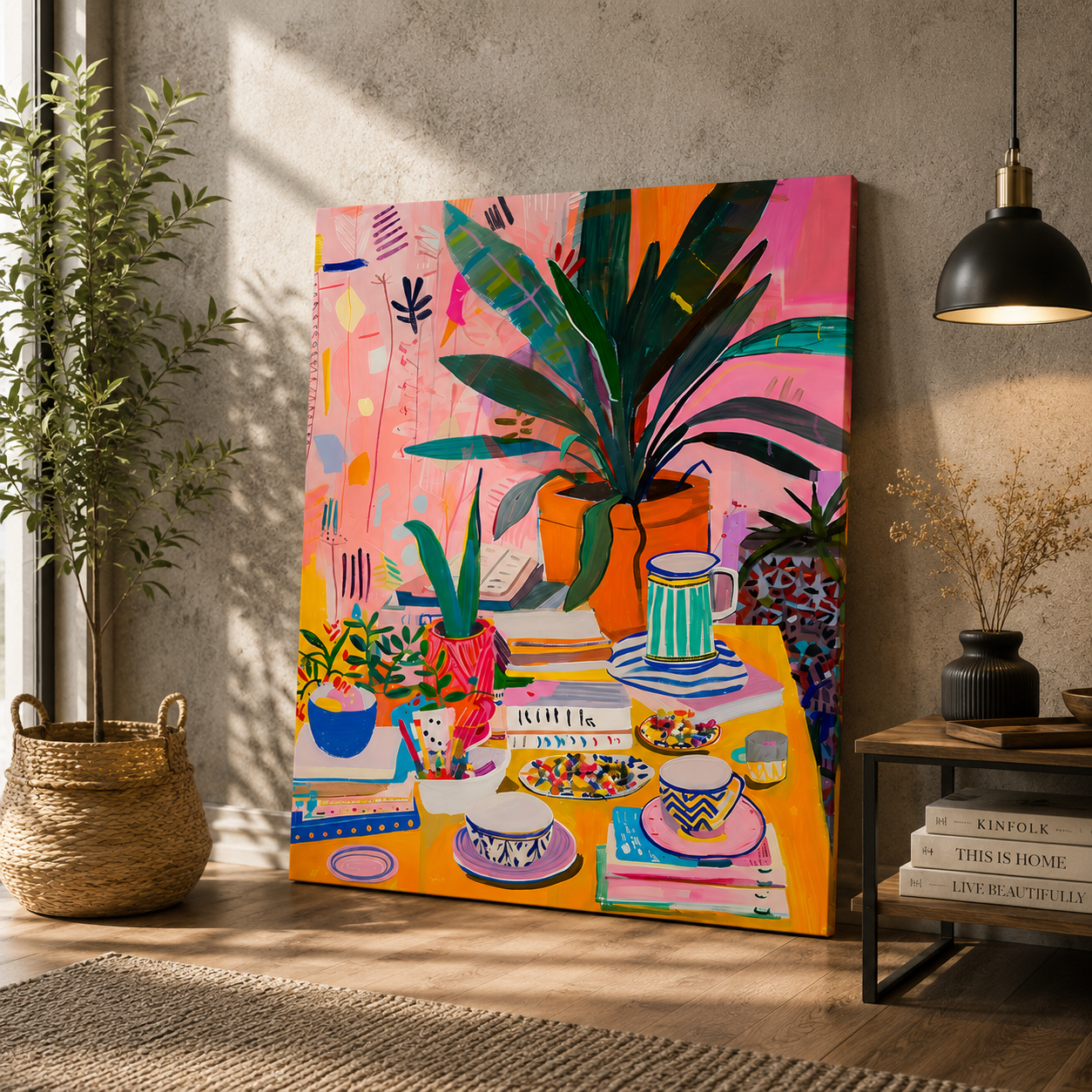 Maximalist Colourful Oil Painting Wall Art for Stylish Decor