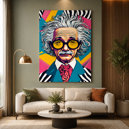 Einstein Unplugged Wall Art Painting for Modern Artistic Decor