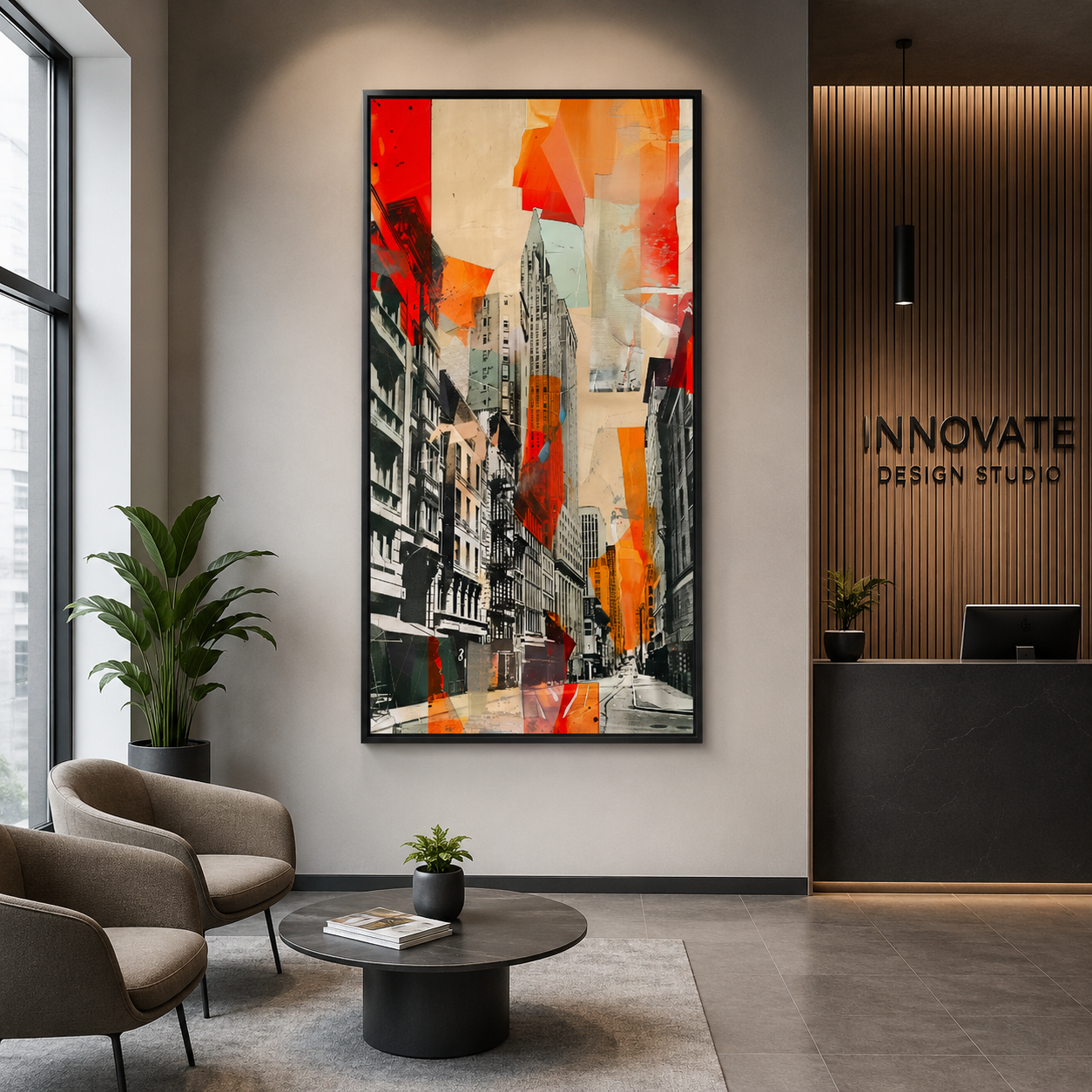 Abstract Urban Cityscape Canvas Wall Art for Modern Interiors