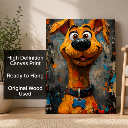 Canine Joy Wall Art Painting for Stylish Home Decor