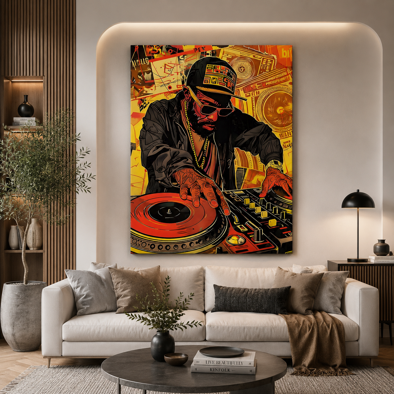Hip-Hop Frequencies Wall Art Painting for Urban Style Decor