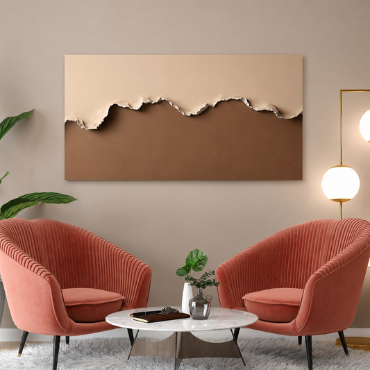 Minimalist Beige Abstract Canvas Wall Art Modern Neutral Wall Decor